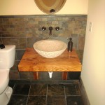 Sink, tile, and new plumbing installed by home remodeling company Hedrick Creative Building, LLC in Lexington, NC